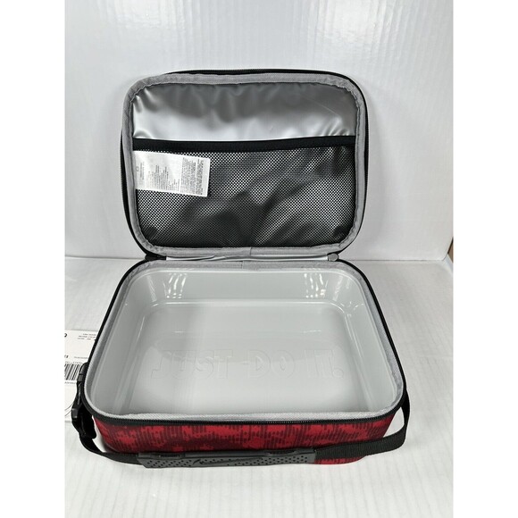 Nike Insulated Hard Shell Lunch Box 4L Red Black 9A2744-H24 NEW - Picture 3 of 7
